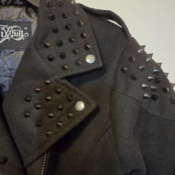 Vixxsin Women's Studded moto style coat size L - Picture 3 of 13